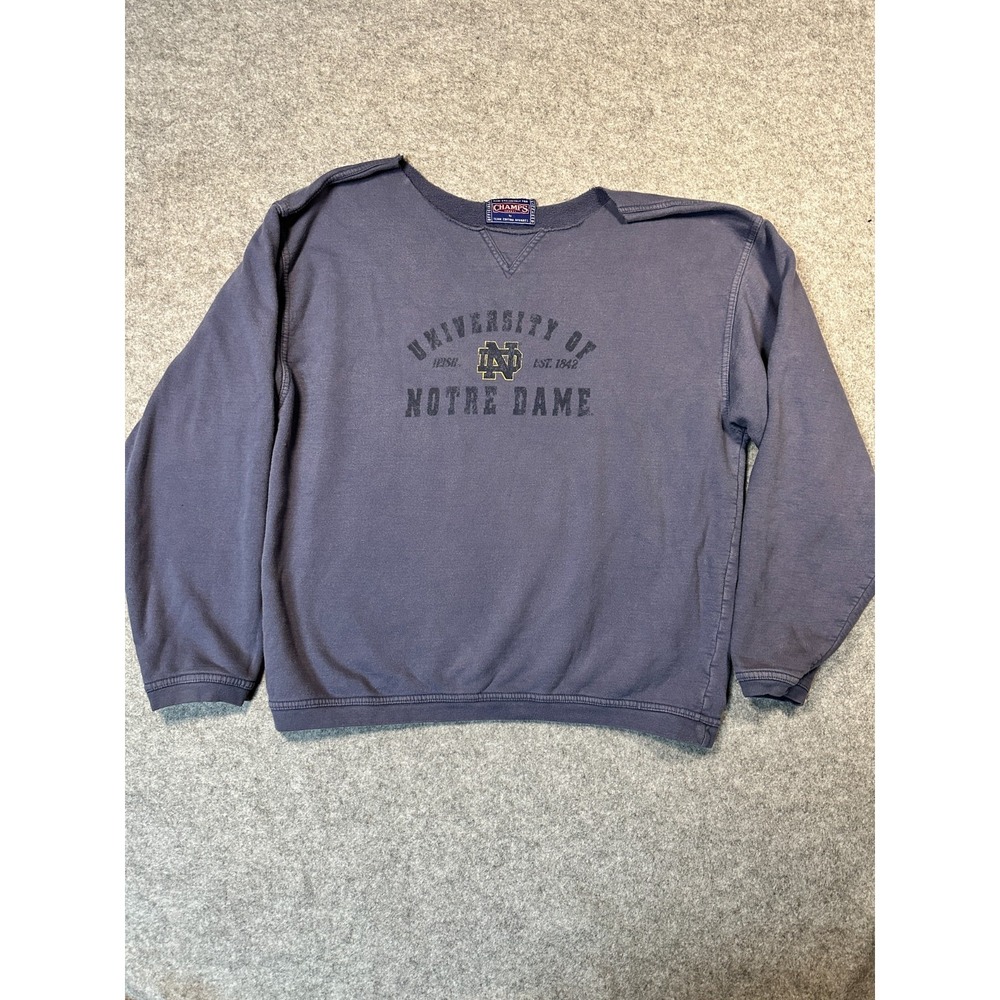 Champs Sports By Team Apparel Notre Dame Fighting Irish Sweatshirt Mens M Purple
